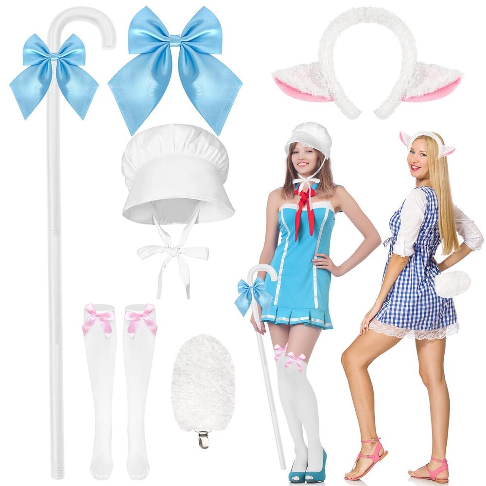 5619 6 Pcs Halloween Shepherdess Costume Lamb Costume